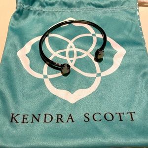 Kendra Scott Cuff Bracelet in Gunmetal with Mother of Pearl Stones